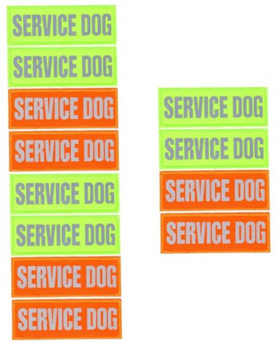 BESPORTBLE 12stücke Reflektierende Hunde-Patches Für Diensthunde Praktische Selbstklebende Aufnäher Für Hundegeschirre Leuchtendem Für Nächtliche