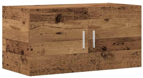 vidaXL Väggskåp åldrat trä 80x39x40 cm konstruerat trä, väggenhet, väggmonterad TV-enhet, väggmonterat skåp, TV-väggenhet, hängskåp, väggförråd