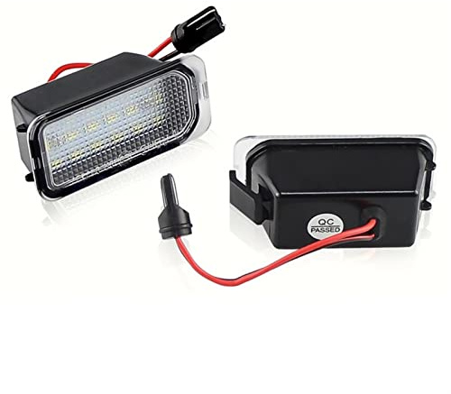 QASULER 2Pcs Car LIGHT License Number Plate Light Lamps, for Ford, Ranger Grand CMax SMAX BMax, for Focus, 2 3, for Fiesta, 6 7 Kuga 1 2, for Mondeo, 4 5 LED Number Plate Light