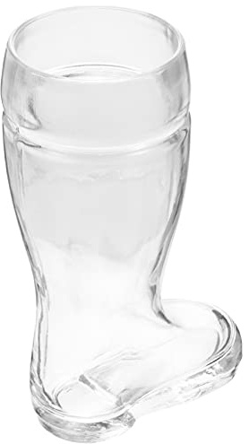 Garneck Retro Glass Boots Shaped Cup Wine Glasses for Home Decoration Heat Resistant Boots Shaped Glass Cup for Nightclub Bar
