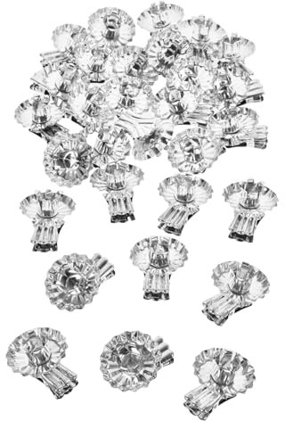 OSOLADY 36stücke Kerzenhalter Clips Silber Blütenförmige Kerzenständer Für Weihnachtsbaum Und Festliche Anlässe Stabiler Langlebiges Eisenmaterial