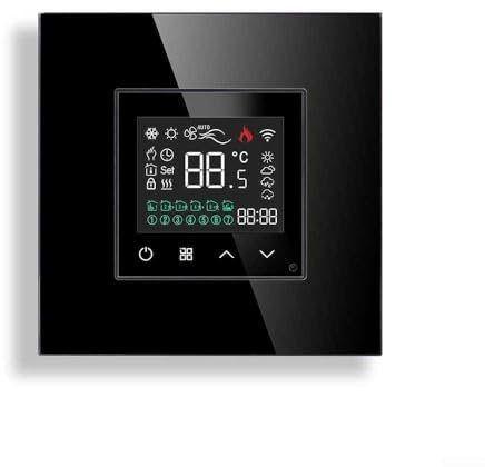 Gdfnmogo Smart Thermostat for Combi Boilers and Underfloor Water Heating,Smart Thermostat For Zigbee Water Heating & Gas Boiler Voice Control For Alexa(Black)