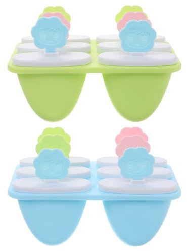 OFFSCH 2piezas Molde Para Helado De Rejillas Con Tapa Diseño De Girasol Molde De Hielo Para Paletas Máquina Para Hacer Helados Caseros