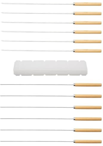VINTORKY Brochettes à Griller Acier Inoxydable Avec Poignées De Bâtonnets Pour Barbecue Et Cuisson Légumes