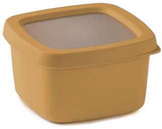 Snips, Aroma Box Contenitore Alimenti 0.50L Salva Freschezza, Impilabile, Microonde e Lavastoviglie, Box per Alimenti 12x12x7 cm, Senape, Made in Italy
