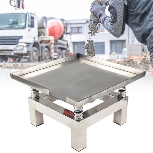 Mini Table de Vibration pour Béton 35x35cm, Petit Banc d'Essai Vibrant, Plateforme de Compactage en Acier Inoxydable pour Laboratoire, Entrepôt et Atelier,220V
