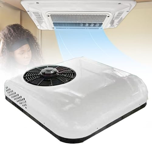 Climatiseur de toit, unité de refroidissement à profil bas 12 V/24 V pour camionnette, camping-car, caravane, bus, pelleteuse, AC efficace pour les applications mobiles