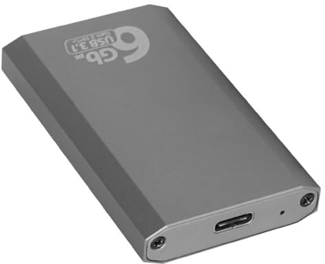 CHAKAE MSATA A USB 3.1 Gen 2 Case 6 Gbps Adaptador Recinto para MSATA Disco Duro Interno Disco Duro con Recinto Puerto Tipo C