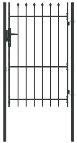 vidaXL Cancello per recinzione Grigio 100 x 150 cm