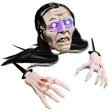 Halloween Skelett-Pflöcke | LED Skelett Aufsteigend Aus Boden Deko | Leuchtende Und Mit Soundeffekten Dekoration Für Garten Terrasse Fest