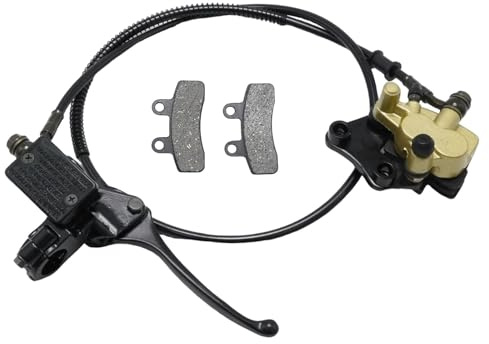 MospdyGear Freno de disco delantero cilindro maestro pinza de freno con pastillas de freno, repuesto para 50cc 70cc 90cc 110cc 125cc 150cc Dirt Bike Pitbike