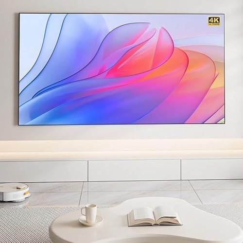 Projektionsskärmar Smart Home 5.0 Pro Alr-Projektionsskärm 1 Cm Ram 4/8K Hd Bästa Möjliga Omgivningsljusavvisande För Vanliga Projektorer, 80 Tum