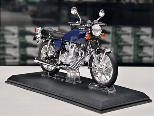 HFMXZHI Modello in scala di moto Ornamenti Da Scrivania Per Computer Collezione Di Giocattoli Regalo 1:12 Per Honda CB400 Modello Motocicletta In Lega E Resina Simulata(Blue)