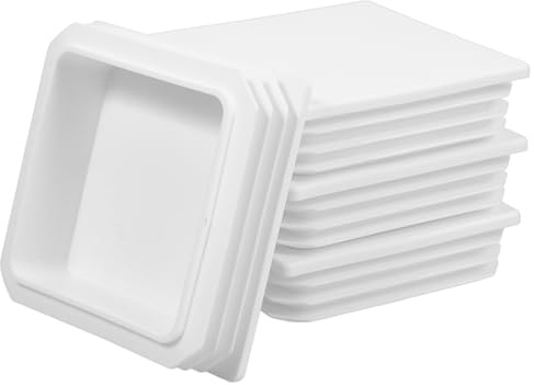 GLEAVI Tapas Cuadradas para Postes de Cerca 100X100Mm Blancas Juego de 4 Piezas de ABS Resistente Cubiertas Protectoras para Columnas y Postes de Pasillo Protección contra Agua y