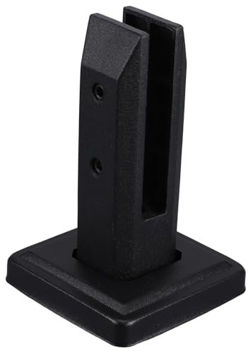 Zerodeko Clip de Fixation Robuste en Acier Inoxydable Noir pour Garde-corps en Verre Installation Facile et Maintien Sécurisé, pour Projets DIY et Fixation de Verre