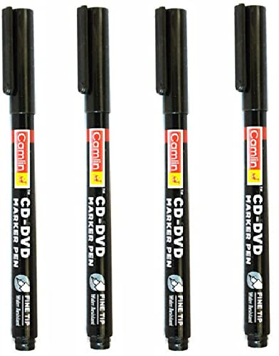 4X CD-DVD Marker Pen FINE TIP Water/UV Resist 4 Colours Smooth Dark Marking (4 Any COL Mix N Match)