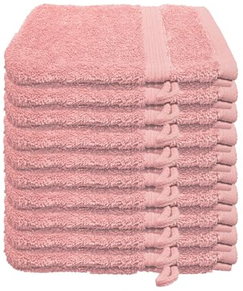 Julie Julsen 10er Pack Waschlappen 29 Farben erhältlich weich und saugstark 500gsm Öko Tex 15 x 21 cm Pastell Rosa B-Ware