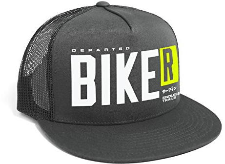 DEPARTED Herren Mesh Trucker Hat mit Print/Aufdruck - Snapback Cap - No. 54, dunkelgrau