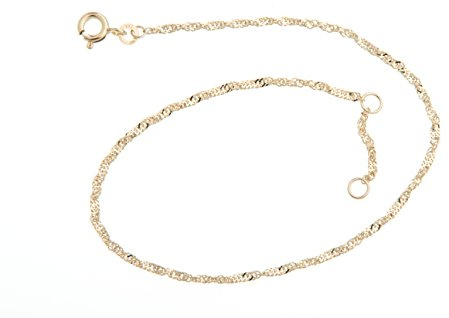 Fußkette Singapur - 1,8mm Breite - Länge wählbar 23-30cm - echt 333 Gold