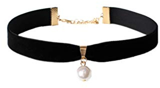 TENDYCOCO Perlenhalskette Damen Schwarzer Choker Mit Perlen Elegante Halskette Für Alltag Hochzeit Verlobung Party Abschlussfeier Geschenk Für Frau Mutter Freundin