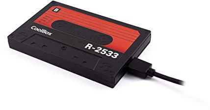 CoolBox 2533-R, Caja Externa para Disco Duro HDD/SSD 2.5, USB3.0, Soporte UASP, Velocidad hasta 5Gbps, Estilo Retro. Negro y Rojo, COO-SCP2533-R