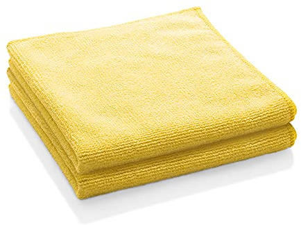 E-Cloth Bathroom Microfibre Cleaning Cloth, Absorbent Bathroom Cleaner for a Spotless Shine Bathroom Counters and Bath Tubs, Washable and Reusable, 100 Wash Promise, Yellow, 2 Pack