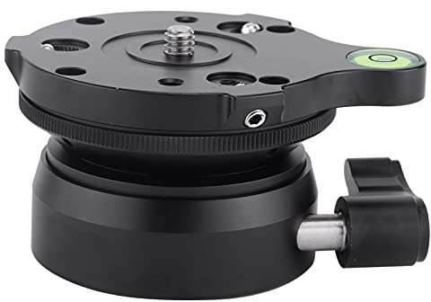 fuik Stativkopf DY-60N Nivellierbasis, Aluminiumlegierung Panorama DY-60N Stativ-Nivellierbasis Schwarz Verschleißfest für DSLR-Kamera