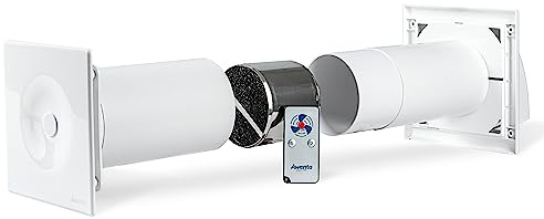SYSTERM Lüftungsgerät 125mm dezentral mit Wärmerückgewinnung Fernbedienung Wohnraumlüftung