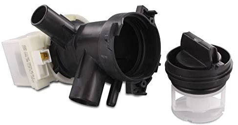 DEKAROX Ablaufpumpe Laugenpumpe mit Pumpenkopf Sieb für Bosch Siemens 00145212 145212 Copreci KEBS für Waschmaschine wie Avantixx Classixx Maxx iQ100 iQ300 iQ500 Extraklasse