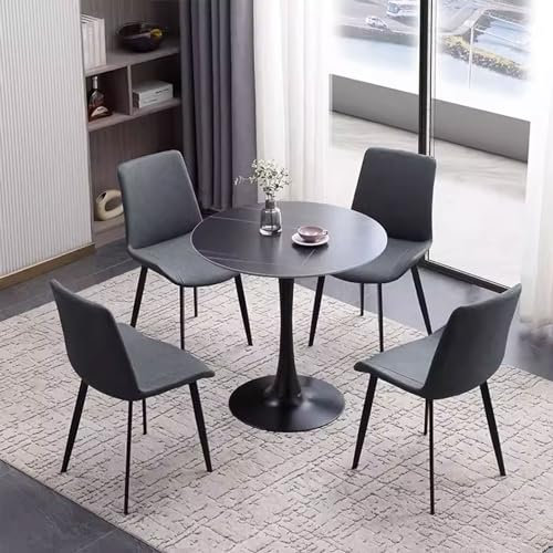 Konferenztisch- Und Stuhl Set Desktop-Schiefer, Kratzfest und Verschleißfest Integrierter Standfuß Stabil und Tragfähigfor Büros, Konferenzräume, Hotels (Color : Gray B, Size : 80CM)
