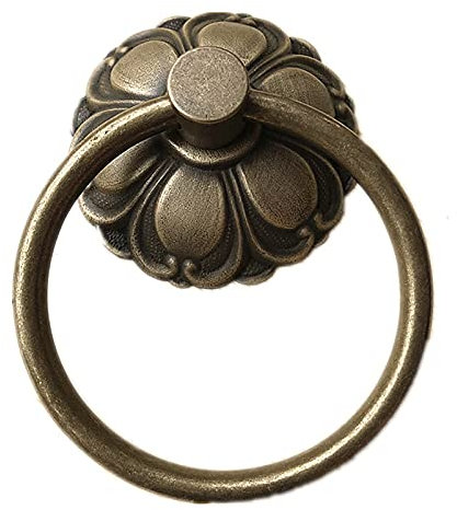 ZZZOLX Türklopfer, Haustürklopfer, Retro Blumenform Messing Türklopfer Antik Verdickter Rostfreier Türgriff Gartenhof Haustür Dekoration Zubehör