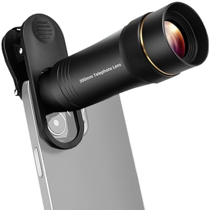 Andoer 300 mm Teleobjektiv Teleobjektiv Teleobjektiv med 10 x zoom med linsklämma rengöringsduk förvaringsväska för promenader camping djurliv observation