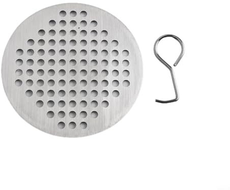 Copertura per Filtro di Scarico della Doccia in Acciaio Inox - Filtro Rotondo per Lavandino, Bagno e Cucina (10 cm)