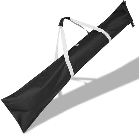 BORDEAG Borsa da Sci Impermeabile con Manico per Bastoni da Sci, 185 x 33 cm, Nero