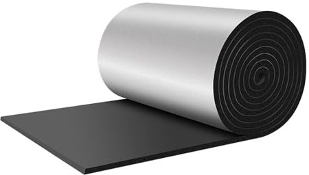 Alfombrilla insonorizante para coche, 5/10/15/20/25/30/40/50 mm de grosor, membrana de aluminio con aislamiento térmico, barrera radiante, rollo de aislamiento a prueba de agua, ignífugo y anti-UV (1