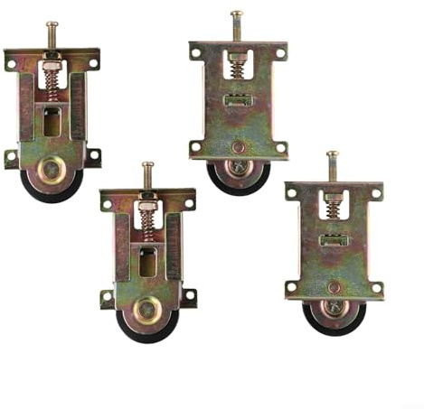 Besshepplo Herrajes para Puerta Corredera, Poleas de Rodillos para Puerta Corredera, Ruedas para Puerta Corredera para Armarios de Almacenamiento de Cocina, Puertas de Armario y Gabinetes (4 piezas)