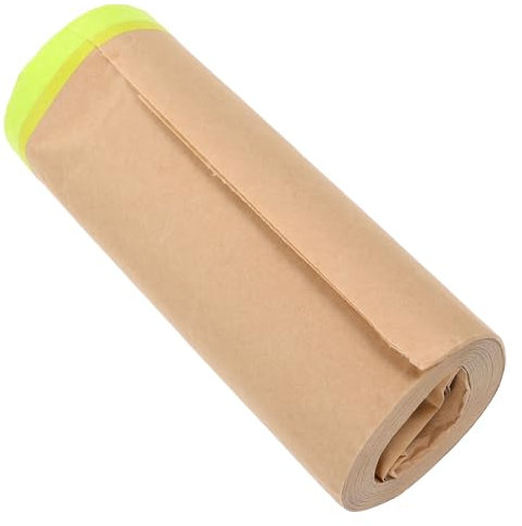 Angoily Carta Kraft Per Mascheratura Di Carta Adesiva Per Protezione Durante Verniciatura Auto e Mobili Leggera e Resistente Agli Strappi