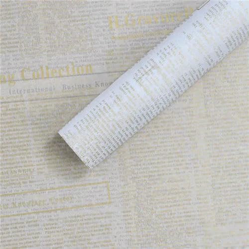 XDMING Papel de Seda de 17 g/m², 20 Hojas, periódico inglés, 50 x 70 cm, para Envolver Regalos, Flores, Ropa, Zapatos, Manualidades, Suministros Festivos para Fiestas