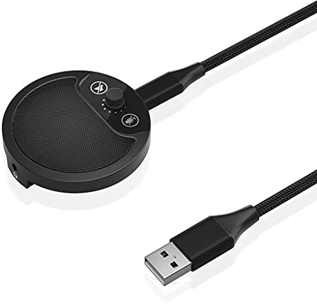 Omnidirectional Condenser Microphones Flat Appearance Mic 3.5mm Plug Noise Cancelling High Sensitivity
