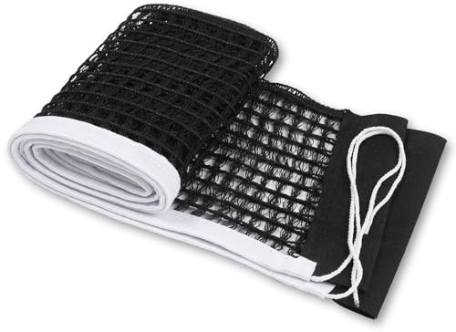 Bruislard Tischtennisnetz, 1.75M langes Tragbares Tischtennis Ersatznetz Nylon Table Tennis Net Multifunktional für Outdoor & Indoor, Schwarz