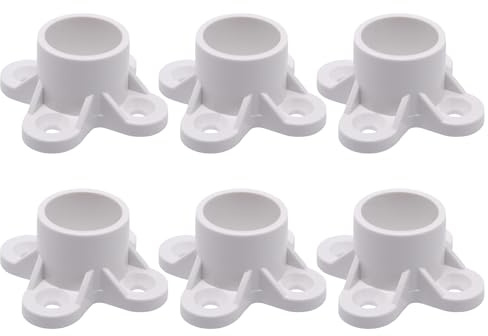Lot de 6 raccords à bride en PVC solide pour sécuriser les bases de table et les systèmes de stockage artisanaux, bouchons de tuyaux