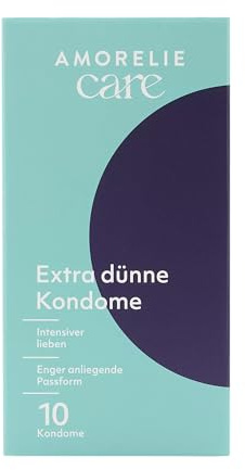 AMORELIE Care – Kondome Extra dünn – 10 Stück – Gefühlsecht & Sicher