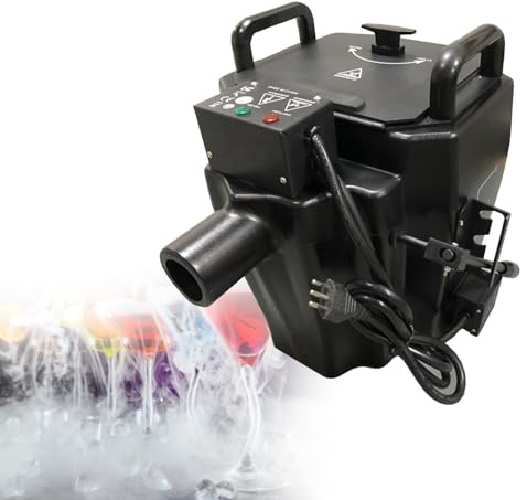 LFfwynog Máquina de Humo de Alta Potencia (3500 W), de Perfil bajo, con Efecto de Hielo seco para Escenario, Ideal para DJ, Bodas y Eventos. Calentamiento rápido y Gran Cobertura de Humo