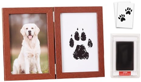 BUBEFSKD Juego de huellas de manos de bebé, impresión de huellas de mascotas, gran regalo de recuerdo con marco para ocasiones especiales