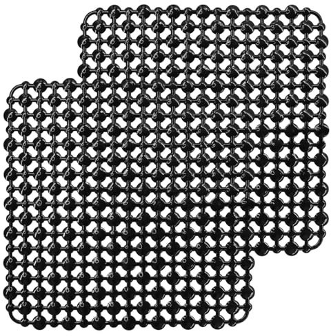 YFaith Alfombrilla Fregadero Cocina, Caladas Tapete para Fregadero Protector, Antideslizantes Sink Protection Mat, Negro, para Fregaderos de Cocina de Acero Inoxidable y Cerámica