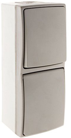 Zenitech Va et Vient + Prise 16A 2P+T étanche IP55 - Gris - Orok