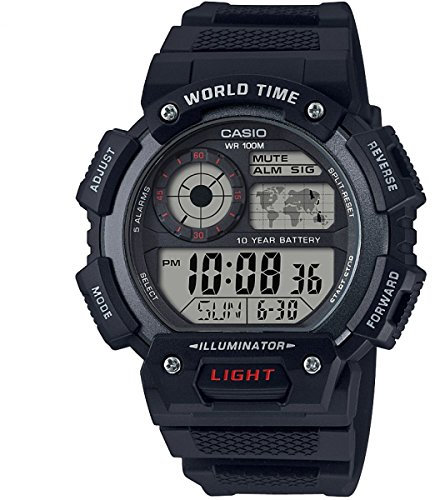Casio Reloj Digital para Hombre de Cuarzo con Correa en Resina AE-1400WH-1AVEF