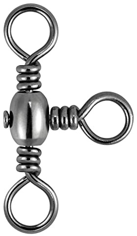Dr.Fish 30 Pack Fishing 3 Way Swivels, 35-175LB, Three Way Barrel Swivels Fishing Tackle Catfish Rig #8 44Lb