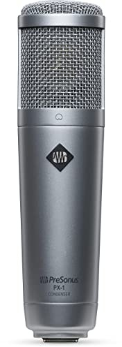 PreSonus PX-1 Großmembran-Kondensatormikrofon für Aufnahme, Podcasting und Streaming, inklusive Halterung und Tragetasche