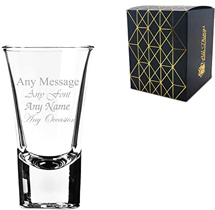 Personalised Engraved Shot Glasses, Pack Quantities, Pack of 10, Perfect for Weddings, Parties, Christmas Gifts